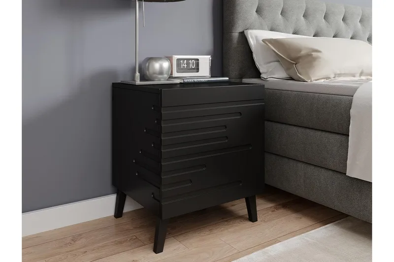 Novaj Sängbord 44 cm - Matt Svart - Möbler - Bord & matgrupp - Avlastningsbord & sidobord - Sängbord & nattduksbord