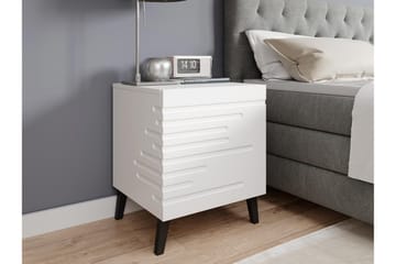 Novaj Sängbord 44 cm - Matt Vit/Svart - Möbler - Bord & matgrupp - Avlastningsbord & sidobord - Sängbord & nattduksbord