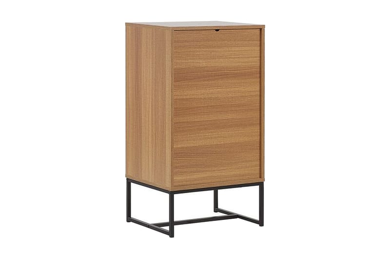 Nueva Sängbord 49 cm med Lådor i Trä med Metallunderrede - Vit - Möbler - Bord & matgrupp - Avlastningsbord & sidobord - Sängbord & nattduksbord