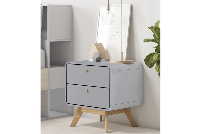 Olivet Sängbord 51 cm - Grå - Möbler - Bord & matgrupp - Avlastningsbord & sidobord - Sängbord & nattduksbord