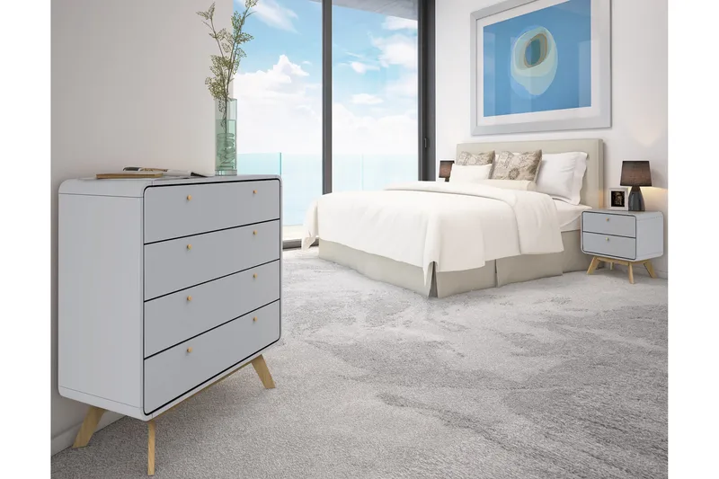 Olivet Sängbord 51 cm - Grå - Möbler - Bord & matgrupp - Avlastningsbord & sidobord - Sängbord & nattduksbord