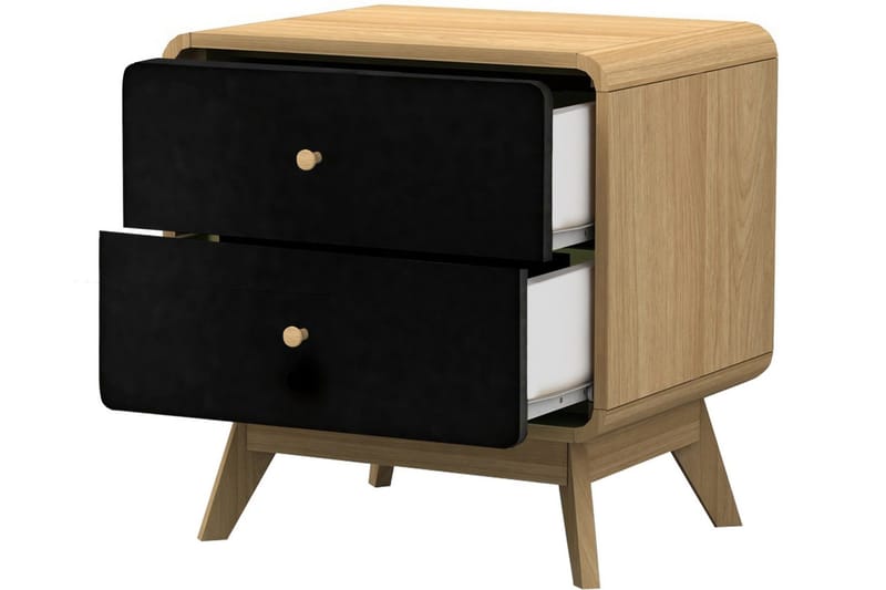 Olivet Sängbord 51 cm - Natur/Svart - Möbler - Bord & matgrupp - Avlastningsbord & sidobord - Sängbord & nattduksbord