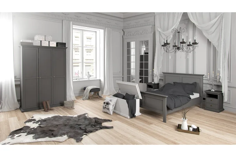 Paris Sängbord - Grå - Möbler - Bord & matgrupp - Avlastningsbord & sidobord - Sängbord & nattduksbord