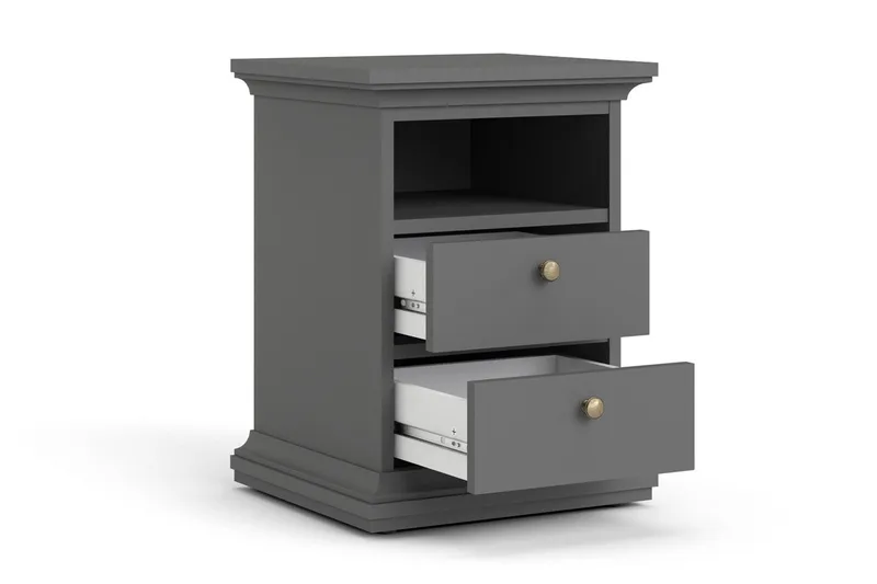 Paris Sängbord - Grå - Möbler - Bord & matgrupp - Avlastningsbord & sidobord - Sängbord & nattduksbord