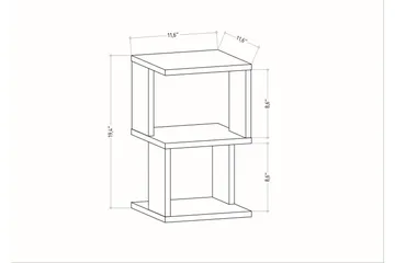 Rinorea Sängbord 29,6x49,4 cm - Vit - Möbler - Bord & matgrupp - Avlastningsbord & sidobord - Sängbord & nattduksbord