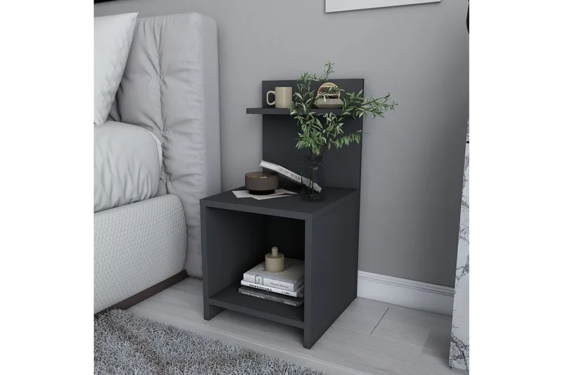 Rinorea Sängbord 35,6x72 cm - Antracit - Möbler - Bord & matgrupp - Avlastningsbord & sidobord - Sängbord & nattduksbord