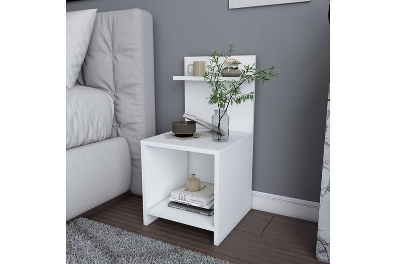 Rinorea Sängbord 35,6x72 cm - Vit - Möbler - Bord & matgrupp - Avlastningsbord & sidobord - Sängbord & nattduksbord