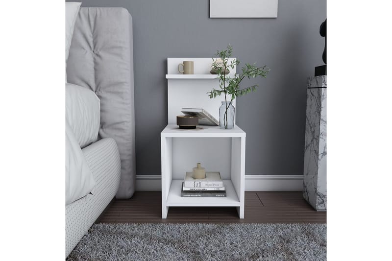 Rinorea Sängbord 35,6x72 cm - Vit - Möbler - Bord & matgrupp - Avlastningsbord & sidobord - Sängbord & nattduksbord