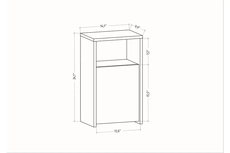 Rinorea Sängbord 36x61,4 cm - Antracit - Möbler - Bord & matgrupp - Avlastningsbord & sidobord - Sängbord & nattduksbord