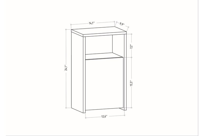 Rinorea Sängbord 36x61,4 cm - Antracit - Möbler - Bord & matgrupp - Avlastningsbord & sidobord - Sängbord & nattduksbord