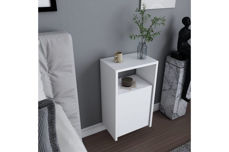 Rinorea Sängbord 36x61,4 cm - Vit - Möbler - Bord & matgrupp - Avlastningsbord & sidobord - Sängbord & nattduksbord