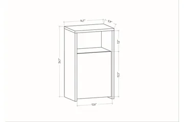Rinorea Sängbord 36x61,4 cm - Vit - Möbler - Bord & matgrupp - Avlastningsbord & sidobord - Sängbord & nattduksbord