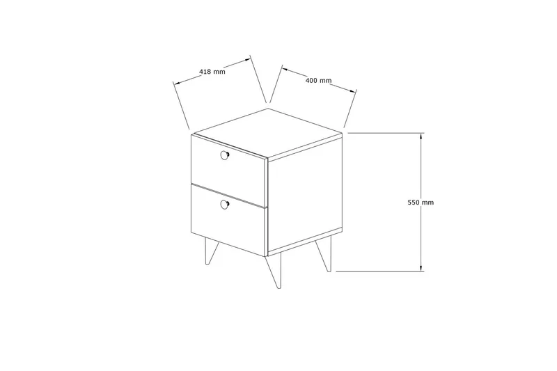 Rinorea Sängbord 40x55 cm - Vit - Möbler - Bord & matgrupp - Avlastningsbord & sidobord - Sängbord & nattduksbord