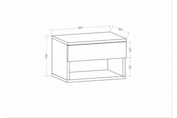 Rinorea Sängbord 44,6x31,9 cm - Brun - Möbler - Bord & matgrupp - Avlastningsbord & sidobord - Sängbord & nattduksbord