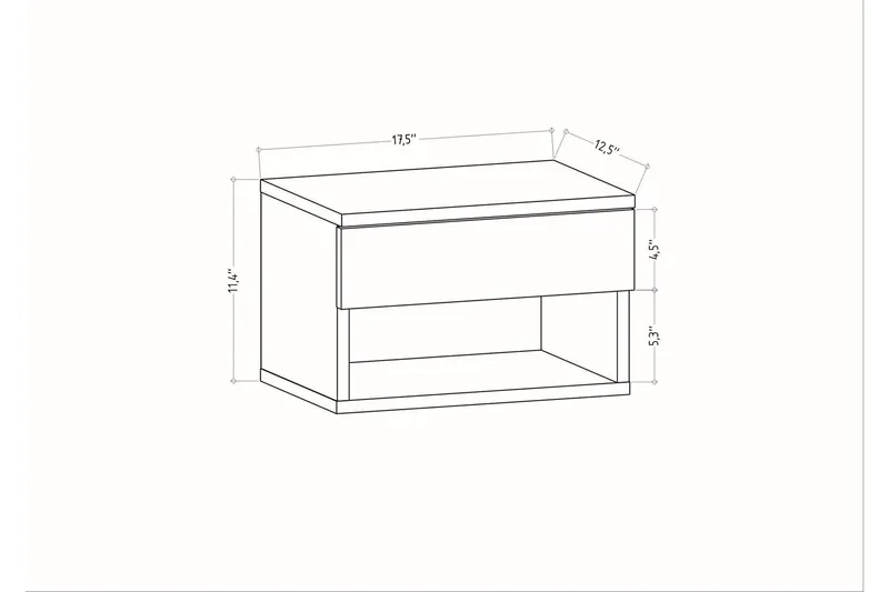 Rinorea Sängbord 44,6x31,9 cm - Brun - Möbler - Bord & matgrupp - Avlastningsbord & sidobord - Sängbord & nattduksbord