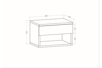 Rinorea Sängbord 44,6x31,9 cm - Brun - Möbler - Bord & matgrupp - Avlastningsbord & sidobord - Sängbord & nattduksbord