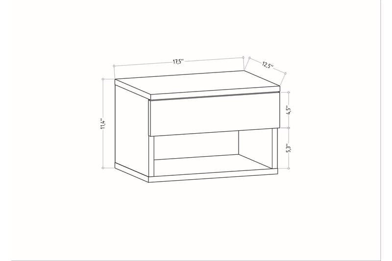 Rinorea Sängbord 44,6x31,9 cm - Brun - Möbler - Bord & matgrupp - Avlastningsbord & sidobord - Sängbord & nattduksbord