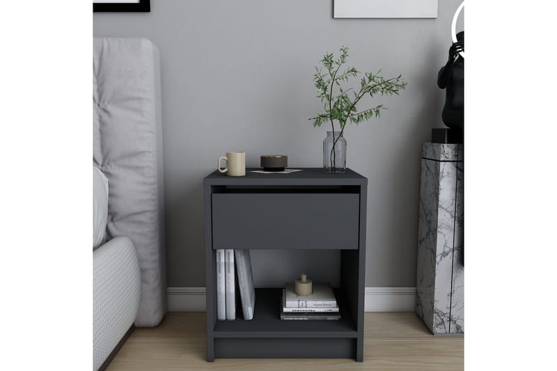 Rinorea Sängbord 44,6x52,8 cm - Antracit - Möbler - Bord & matgrupp - Avlastningsbord & sidobord - Sängbord & nattduksbord