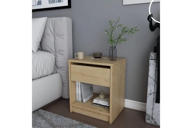 Rinorea Sängbord 44,6x52,8 cm - Brun - Möbler - Bord & matgrupp - Avlastningsbord & sidobord - Sängbord & nattduksbord