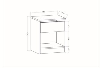 Rinorea Sängbord 44,6x52,8 cm - Vit - Möbler - Bord & matgrupp - Avlastningsbord & sidobord - Sängbord & nattduksbord