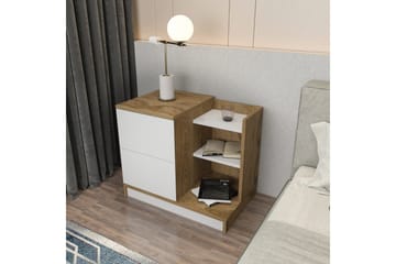 Rinorea Sängbord 72x60 cm - Vit - Möbler - Bord & matgrupp - Avlastningsbord & sidobord - Sängbord & nattduksbord