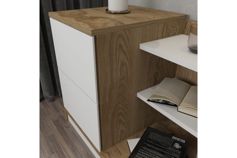 Rinorea Sängbord 72x60 cm - Vit - Möbler - Bord & matgrupp - Avlastningsbord & sidobord - Sängbord & nattduksbord