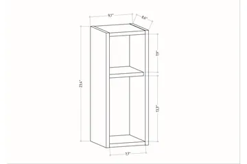 Rinorea Vägghängt Sängbord & Nattduksbord 23,2x59,6 cm i Trä med Valnötsutseende, Förvaring med Hyllor - Antracit - Möbler - Bord & matgrupp - Avlastningsbord & sidobord - Sängbord & nattduksbord