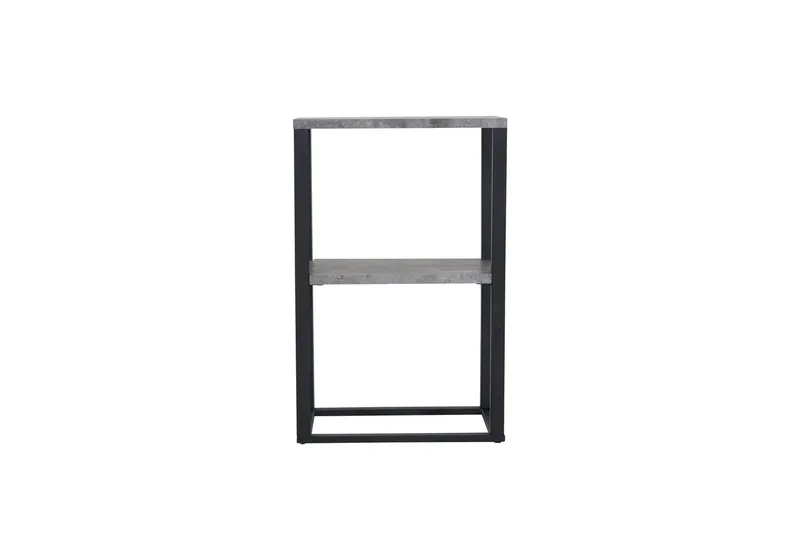 Rise Smalt Sängbord 45 cm med Förvaring i Trä med Metallstativ - Betonggrå - Möbler - Bord & matgrupp - Avlastningsbord & sidobord - Sängbord & nattduksbord