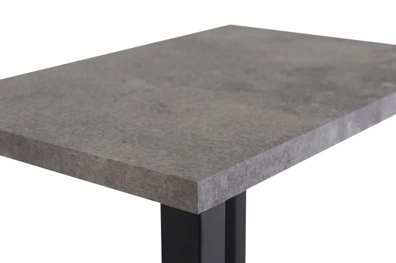 Rise Smalt Sängbord 45 cm med Förvaring i Trä med Metallstativ - Betonggrå - Möbler - Bord & matgrupp - Avlastningsbord & sidobord - Sängbord & nattduksbord