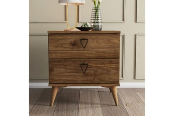 Sängbord & Nattduksbord Heibert Sängbord 52 cm Valnöt - Möbler - Bord & matgrupp - Avlastningsbord & sidobord - Sängbord & nattduksbord