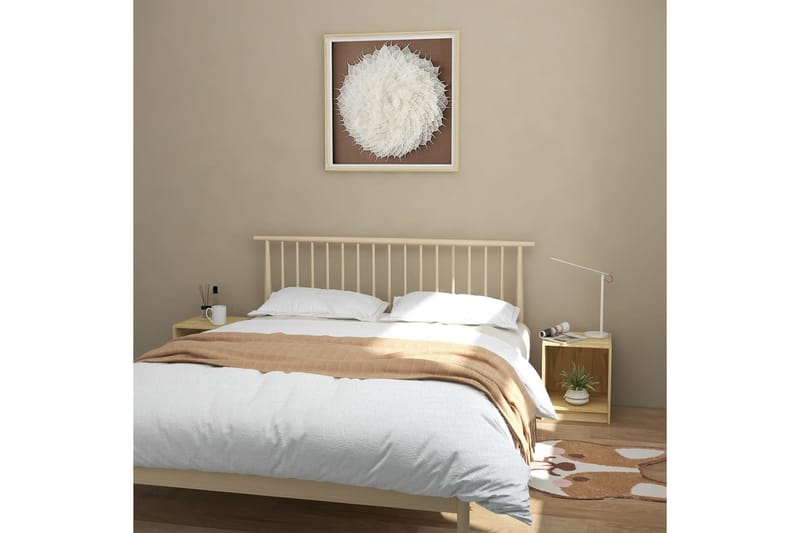 Sängbord 2 st 35,5x33,5x41,5 cm massivt furu - Brun - Sängbord & nattduksbord