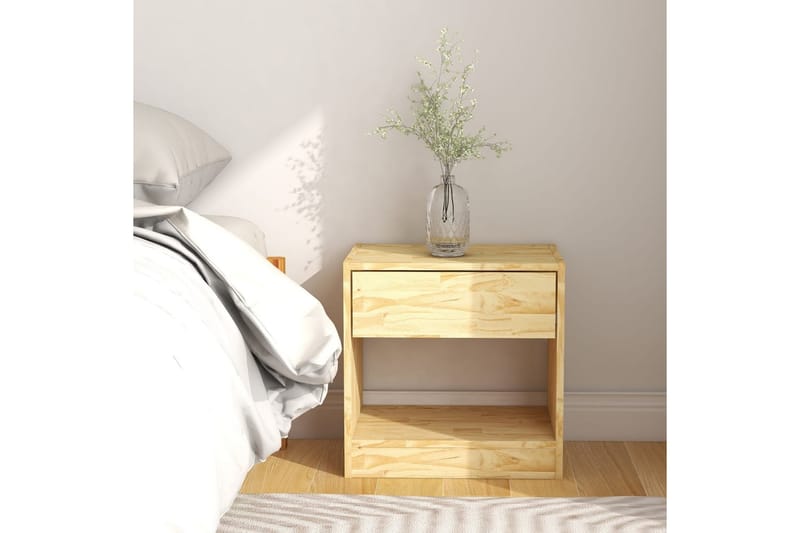 Sängbord 2 st 40x31x40 cm massiv furu - Brun - Sängbord & nattduksbord