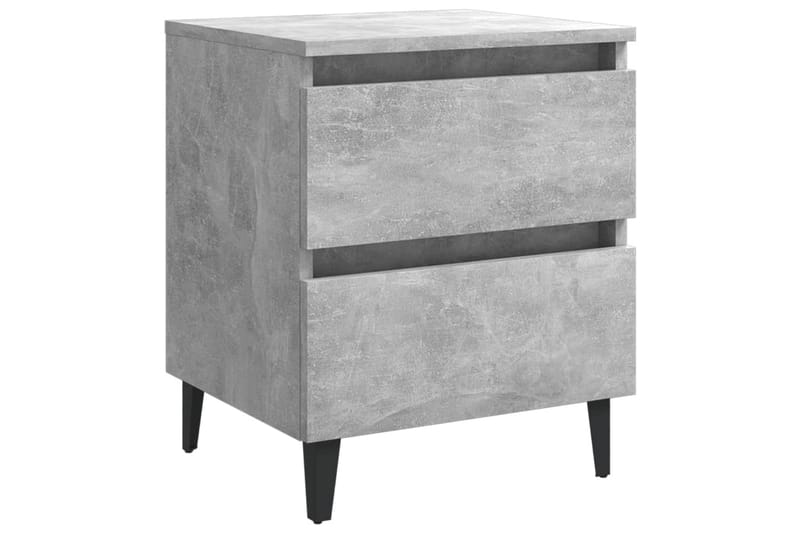 Sängbord 2 st betonggrå 40x35x50 cm spånskiva - Grå - Sängbord & nattduksbord