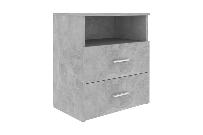 Sängbord 2 st betonggrå 50x32x60 cm - Grå - Sängbord & nattduksbord