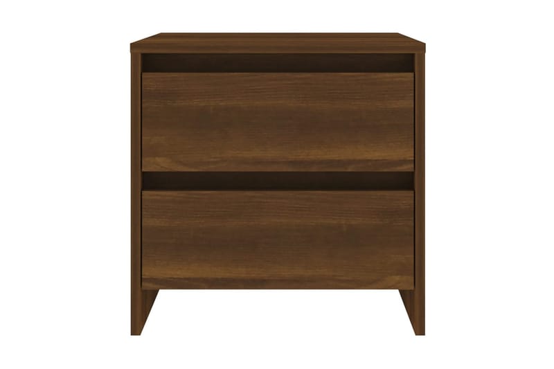 Sängbord 2 st brun ek 45x34,5x44,5 cm spånskiva - Brun - Sängbord & nattduksbord