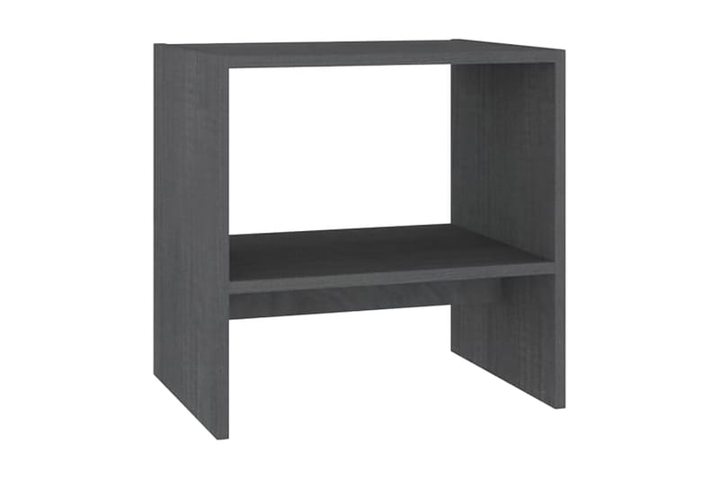 Sängbord 2 st grå 40x30,5x40 cm massiv furu - Grå - Sängbord & nattduksbord