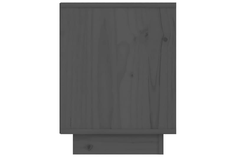 Sängbord 2 st grå 40x30x40 cm massiv furu - Grå - Sängbord & nattduksbord