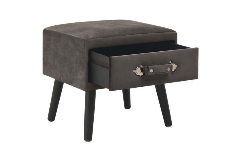 Sängbord 2 st grå 40x35x40 cm sammet - Grå - Sängbord & nattduksbord