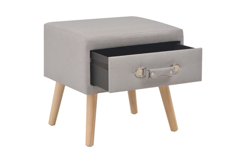 Sängbord 2 st grå 40x35x40 cm tyg - Grå - Sängbord & nattduksbord