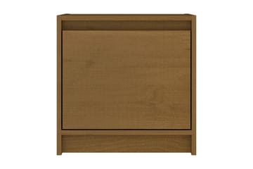Sängbord 2 st honungsbrun 40x30,5x40 cm massiv furu