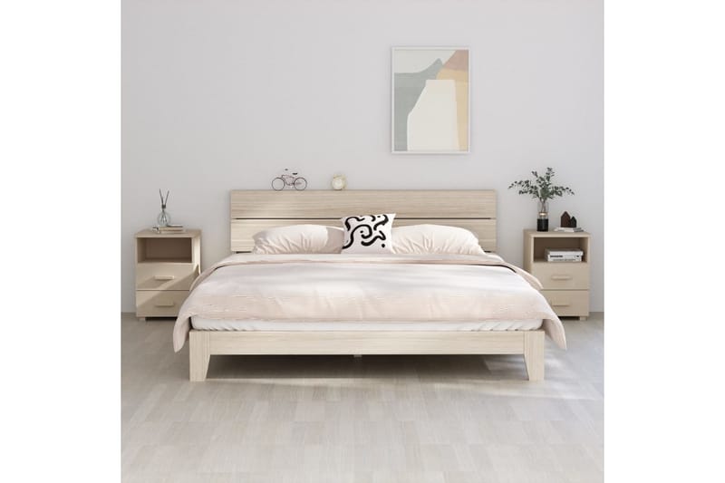 Sängbord 2 st honungsbrun 40x35x62 cm massiv furu - Brun - Sängbord & nattduksbord
