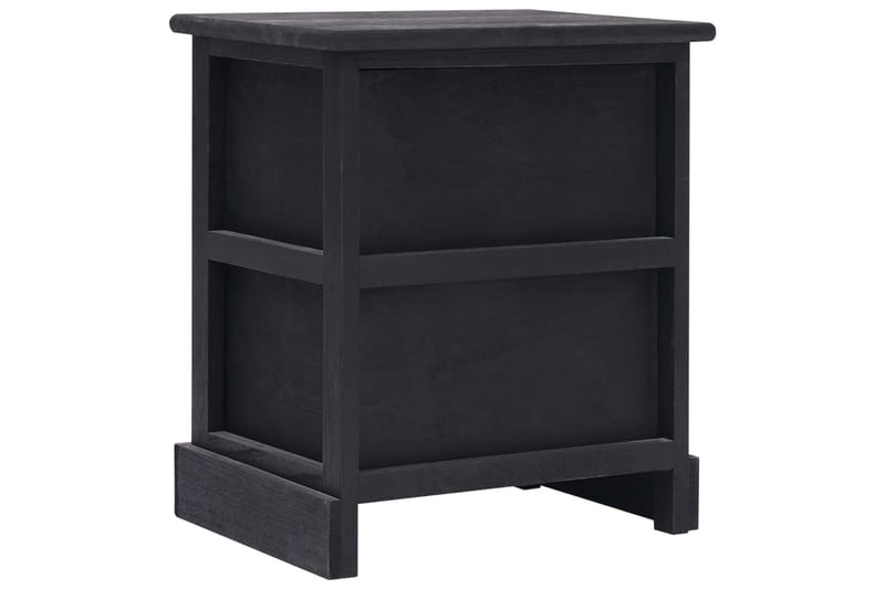 Sängbord 2 st svart 38x28x45 cm kejsarträ - Svart - Sängbord & nattduksbord