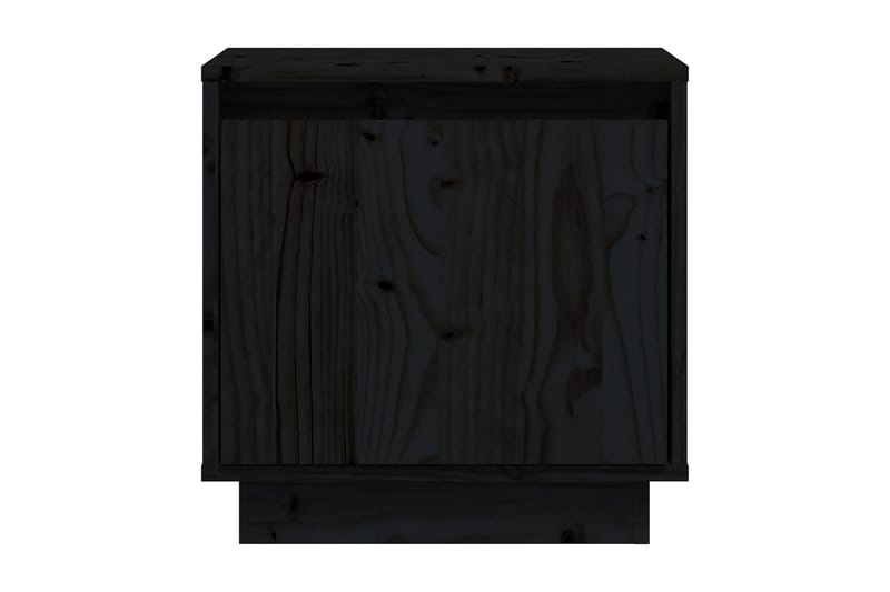 Sängbord 2 st svart 40x30x40 cm massiv furu - Svart - Sängbord & nattduksbord