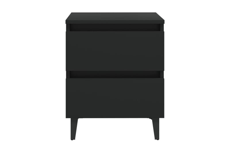 Sängbord 2 st svart 40x35x50 cm spånskiva - Svart - Sängbord & nattduksbord