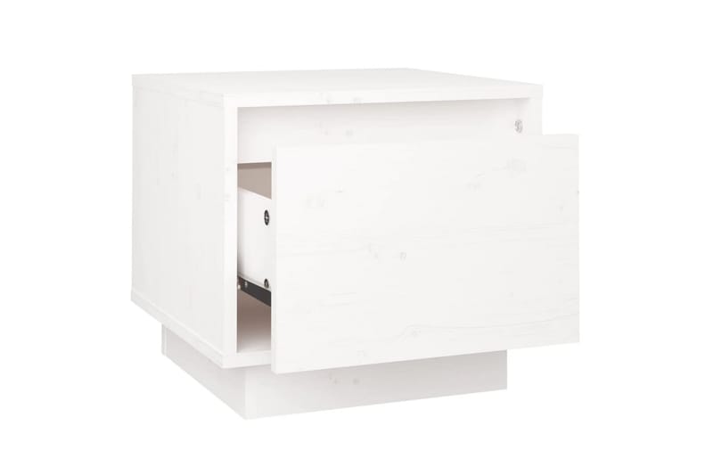 Sängbord 2 st vit 35x34x32 cm massiv furu - Vit - Sängbord & nattduksbord