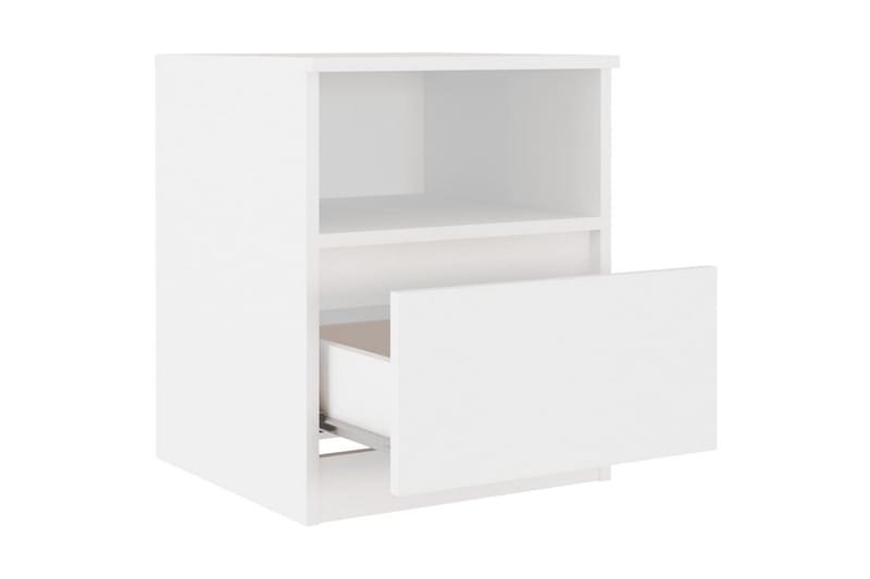 Sängbord 2 st vit 40x40x50 cm spånskiva - Vit - Sängbord & nattduksbord
