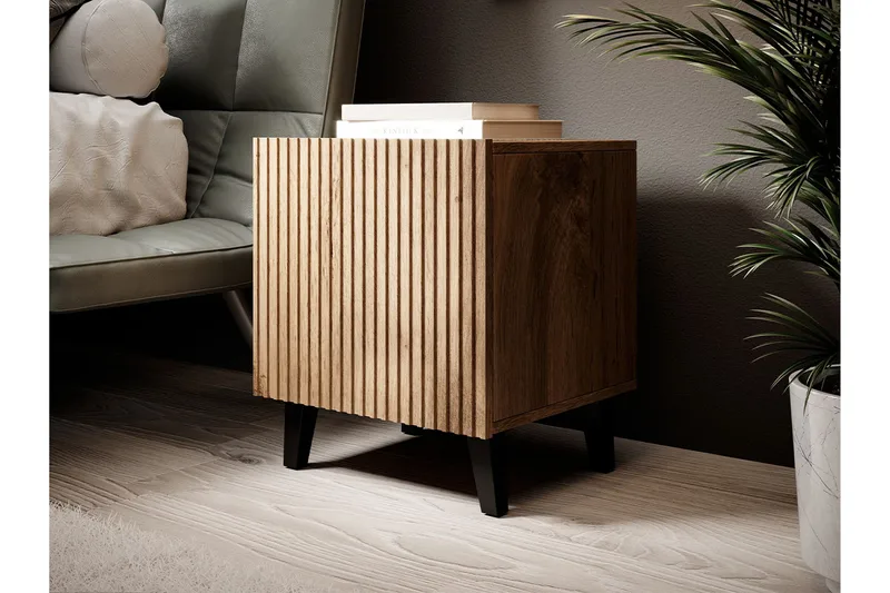 Sängbord 2-pack - Svart|Ek - Möbler - Bord & matgrupp - Avlastningsbord & sidobord - Sängbord & nattduksbord