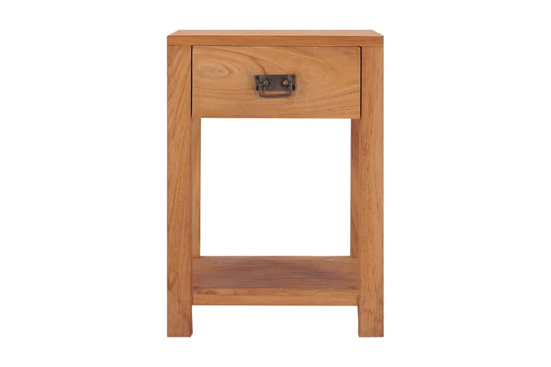 Sängbord 35x35x50 cm massiv teak - Brun - Sängbord & nattduksbord
