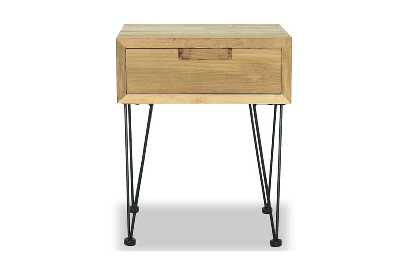 Sängbord 40x30x50 cm massiv teak - Brun - Sängbord & nattduksbord