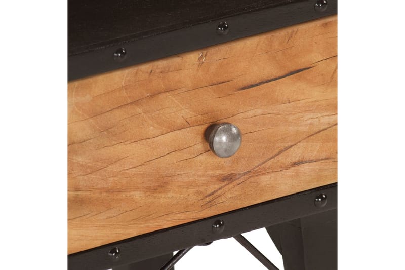 Sängbord 40x30x50 cm massivt återvunnet trä - Svart - Sängbord & nattduksbord